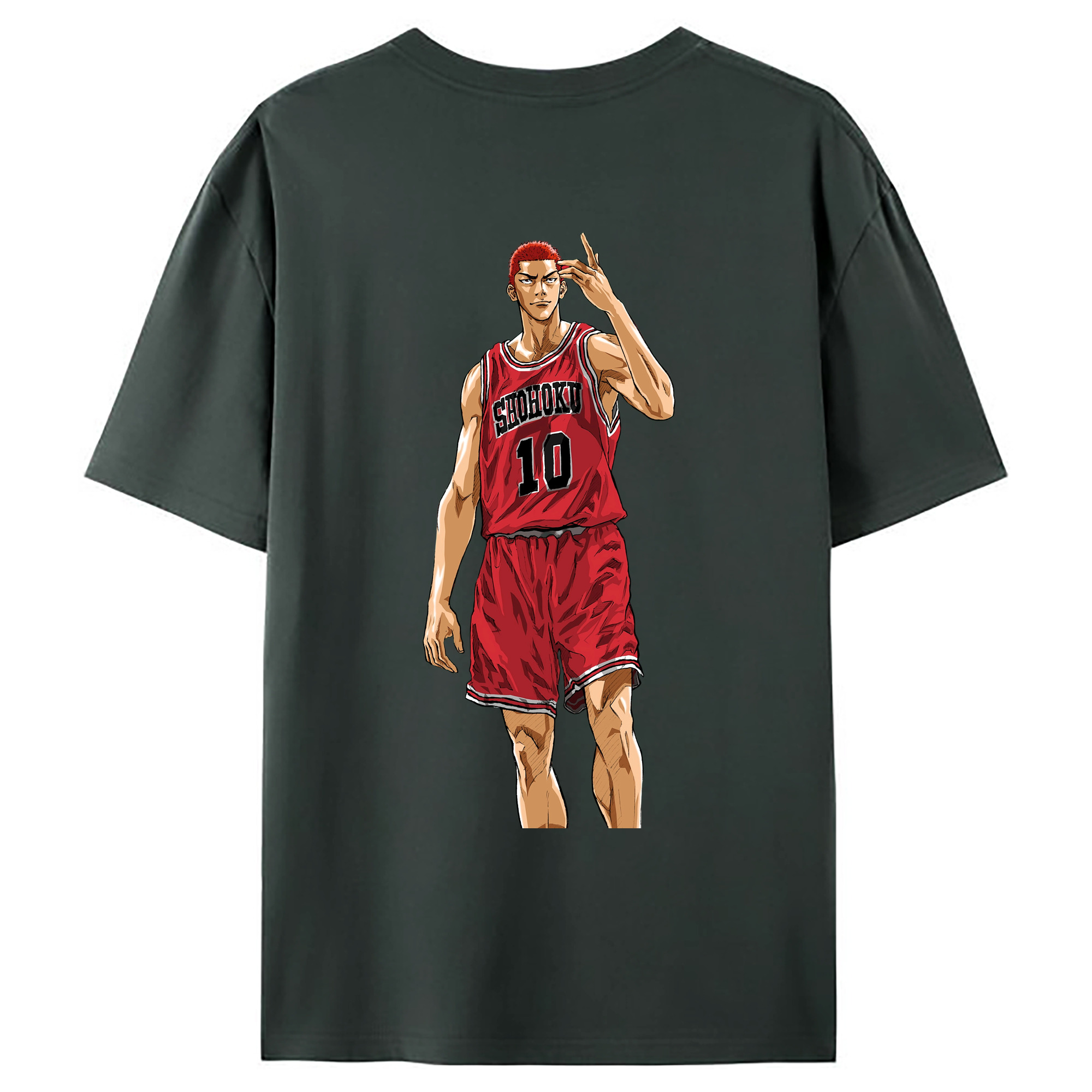 （画像用） SLAM DUNK／スラムダンク 綿100％ メンズ半袖Tシャツ（バックプリント） 通気性